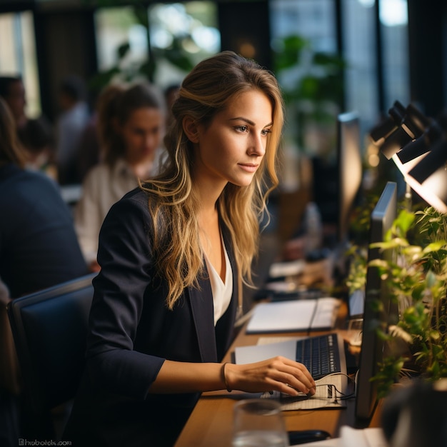 Employers are working in the office