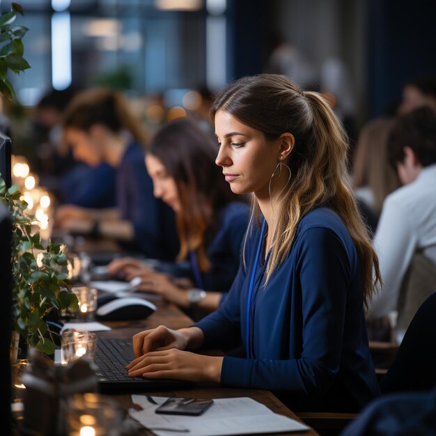 Employers are working in the office