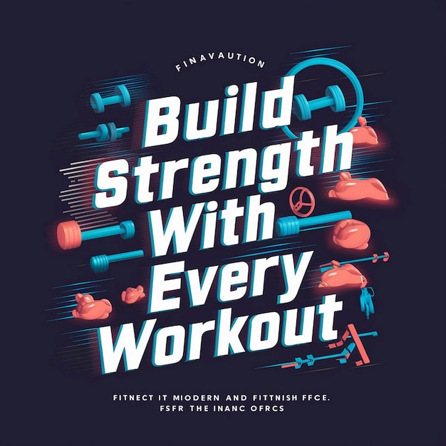 Photo empower your strength motivational fitness tshirt design