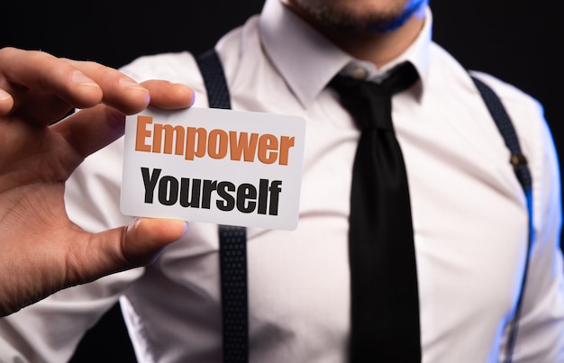 Empower yourself - Motivation and Coaching on card.