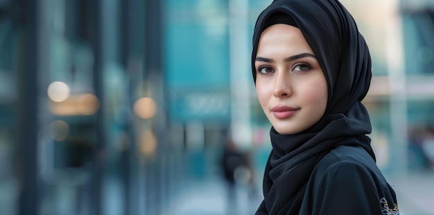 Empowered Professional Businesswoman in Hijab Concept