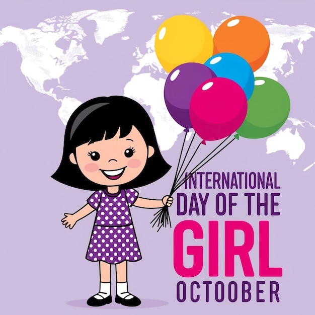 Empowering and Inspirational Vector Design for International Day of the Girl Child