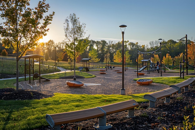 Empowerment Oasis Suburban Park for Strength Training Group Learning and Mindset Development