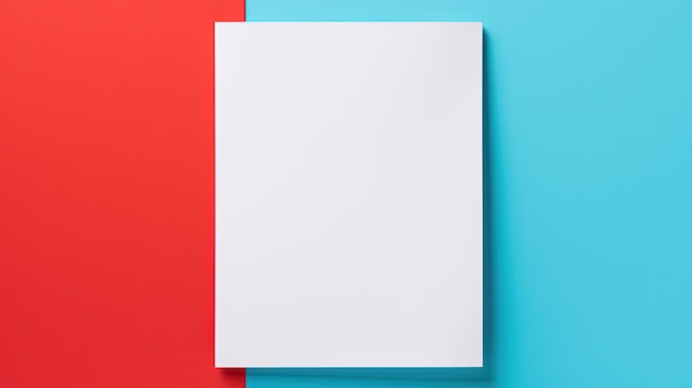 Photo empty a4 paper mockups on colourful background uhd wallpaper