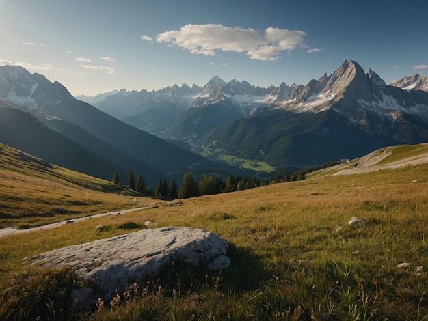 Photo empty alpine regions