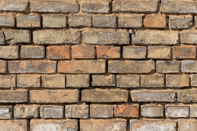 Empty background texture brick wall of the old building Beautiful vintage view