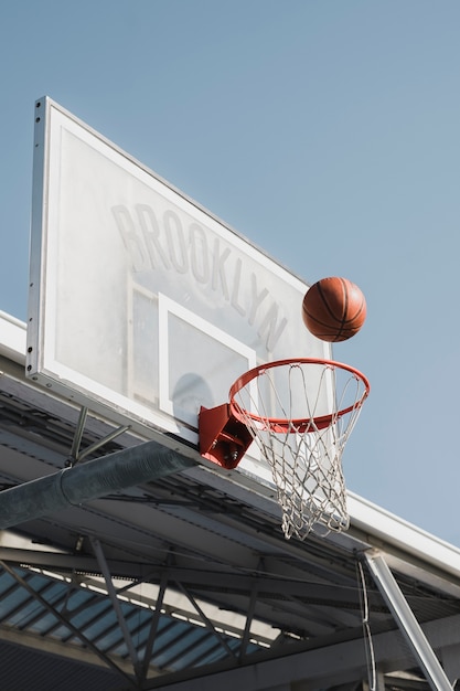 Empty basketball field