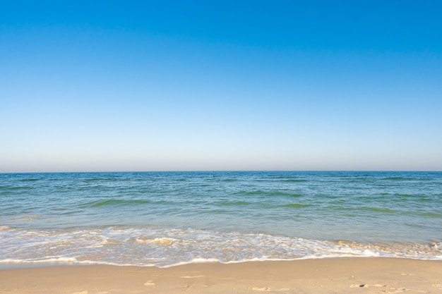 empty beach and ocean sea