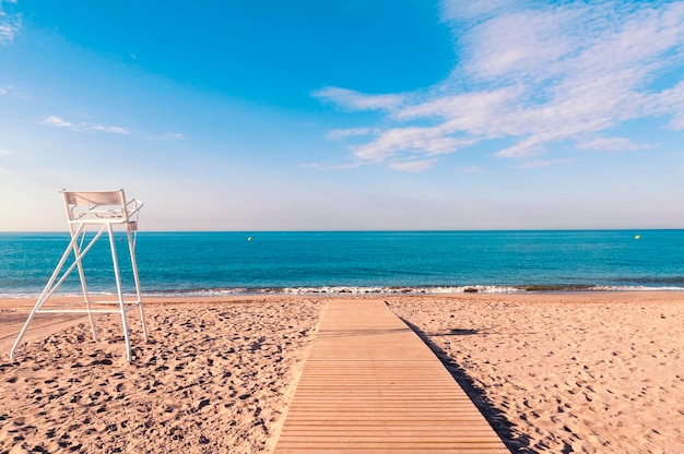 Empty beach in Spain