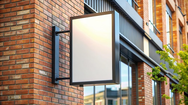 Empty billboard in the city Outdoor Event Banner Signage Mockup with blank white empty space for placing your design horizontal white empty signage front