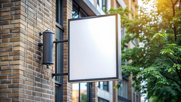 Empty billboard in the city Outdoor Event Banner Signage Mockup with blank white empty space for placing your design horizontal white empty signage front