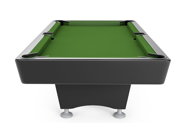 Empty Billiard table on a white background