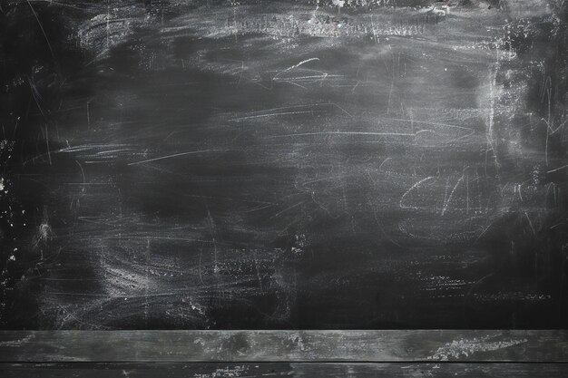 Empty black chalkboard background Chalk rubbed out on blackboard