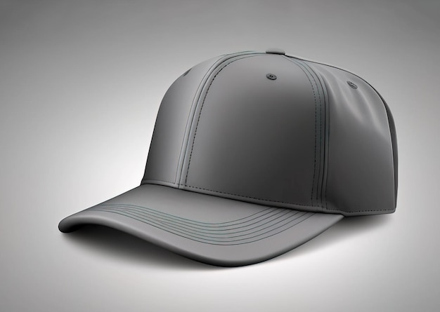 Empty blank template hat light grey color