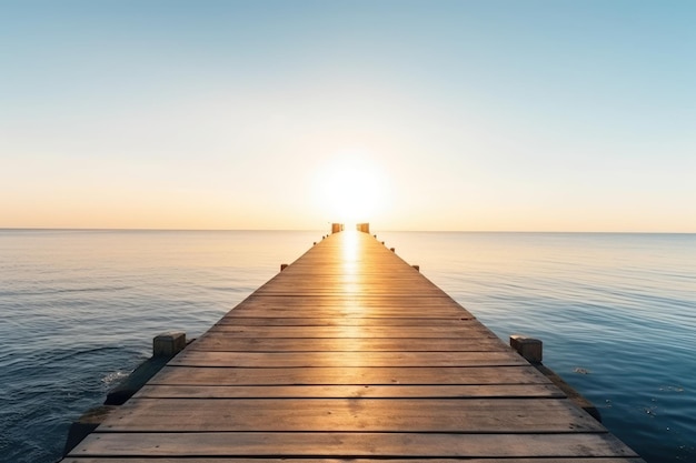 Empty bridge during sunset