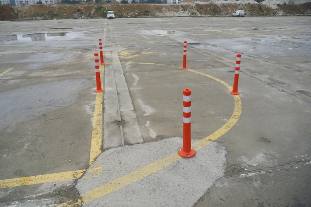 Empty car parking in turkey