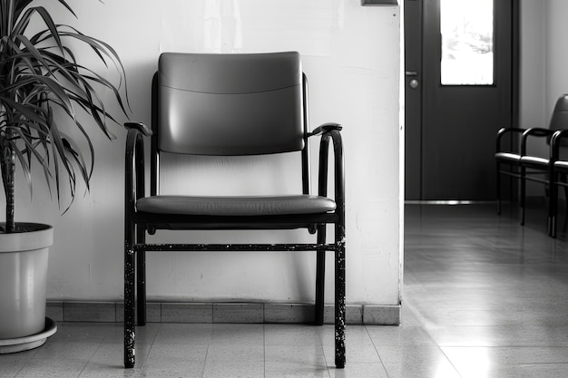 Empty Chair in a Waiting Room