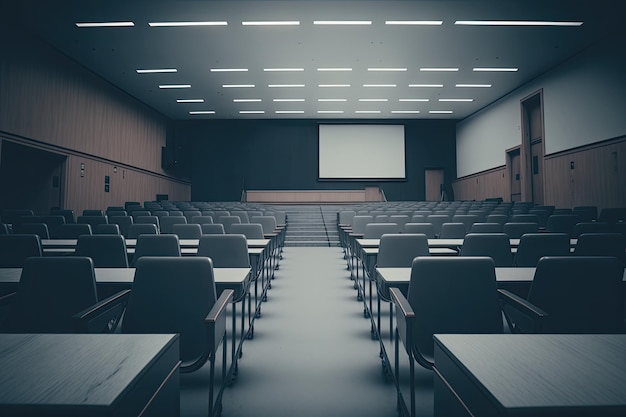 Empty classroom in an university