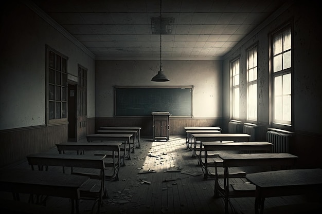 Empty classroom