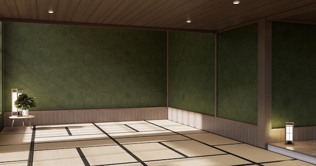 Empty Clean green modern room japanese style