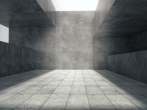 Empty concrete room