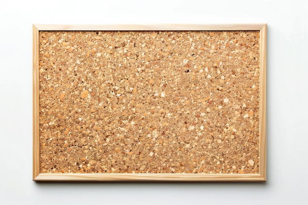 Photo empty cork board isolated on white background