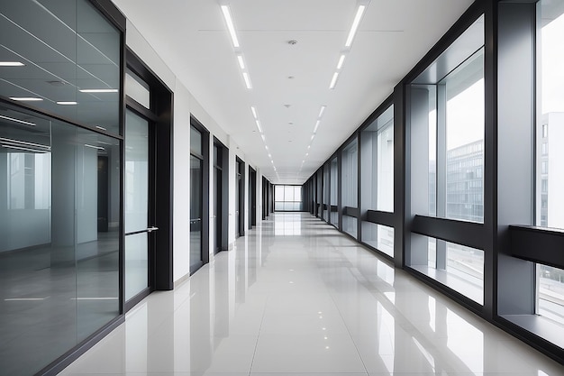 empty corridor in the modern office building