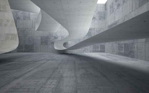 Empty dark abstract concrete room smooth interior. Architectural background.