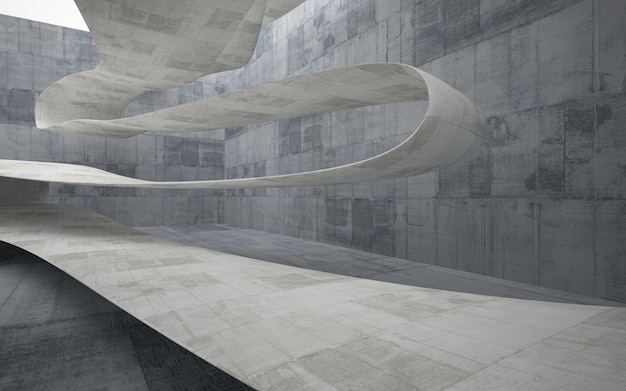 Empty dark abstract concrete room smooth interior. Architectural background.