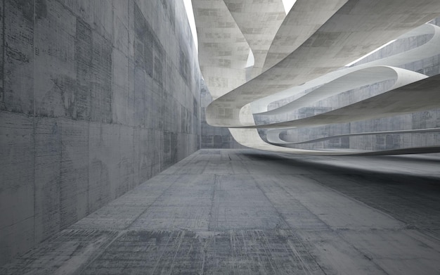 Empty dark abstract concrete room smooth interior. Architectural background.