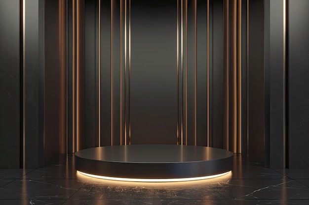 Empty display podium for luxury product presentation 4k loop