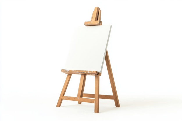 Photo an empty easel standing ready for creativity in a serene art studio environment