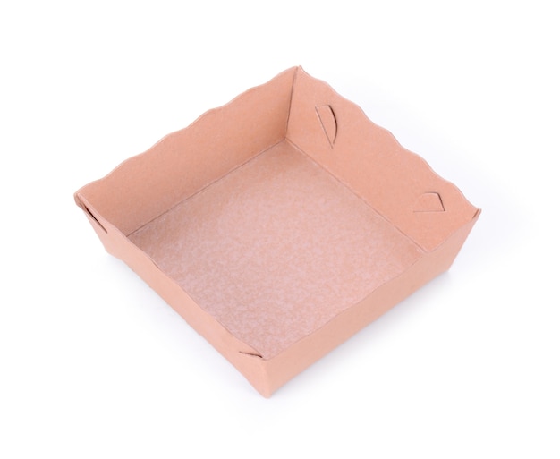 empty Food box on white background