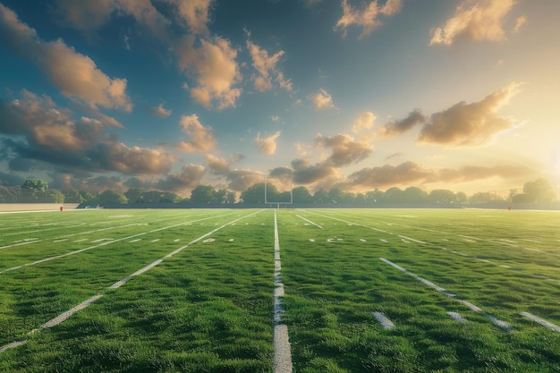 Empty Football Field During Daylight