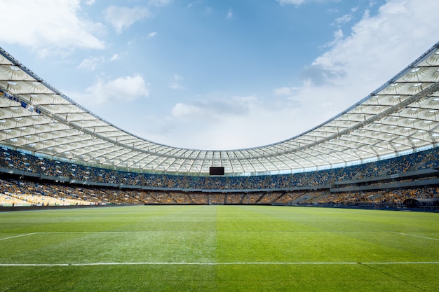 Empty football field