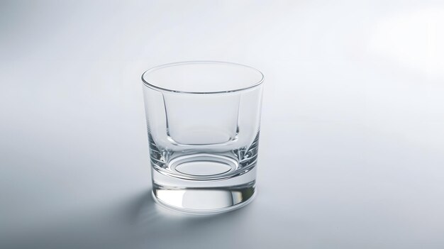 Empty glass for alcohol on a white background isolated object Element for design Generative AI