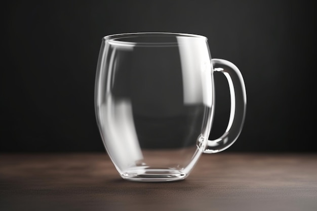 Empty glass coffee latte mug cup Mockup