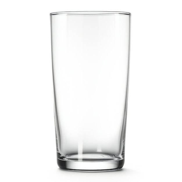 Empty glass isolated on white background