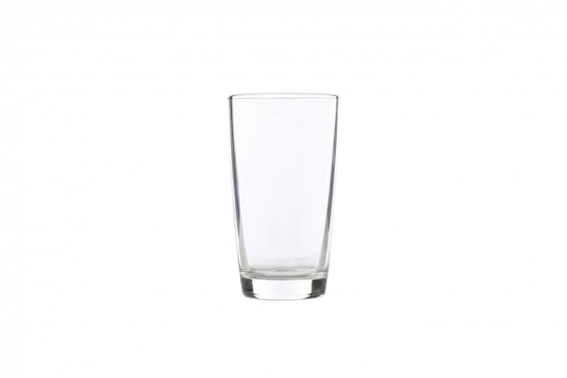 Empty glass isolated on white. It clear and purity