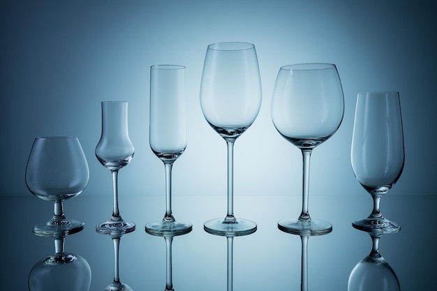 Empty glass types and variants