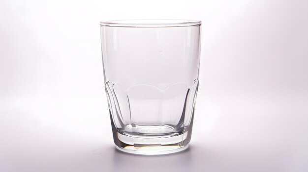 Empty glass for water juice or milk on white background Generative AI