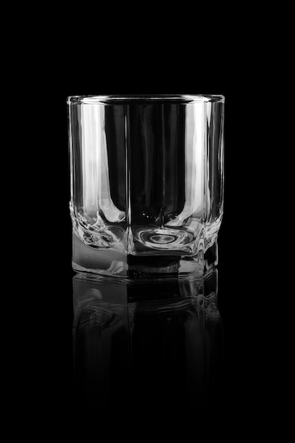 Empty glass for whiskey