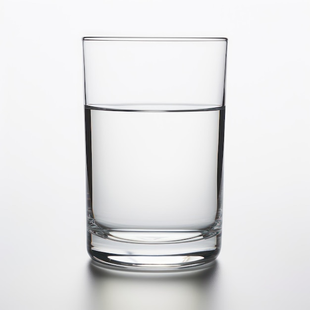 Empty glass on white background