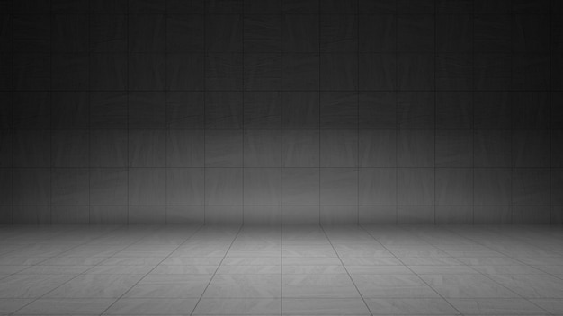 Empty gray concrete room with abstrack wall