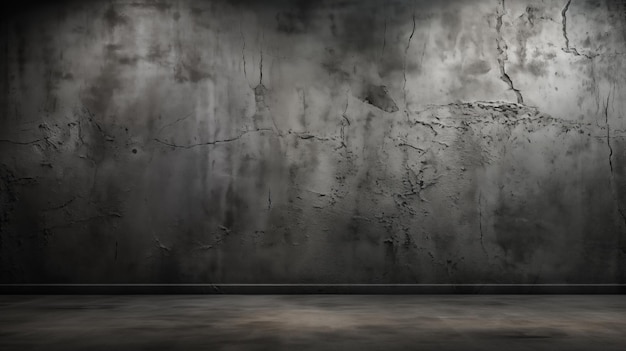 Empty gray concrete wall Gray concrete wall as background Abstract design with textured black stone wall background