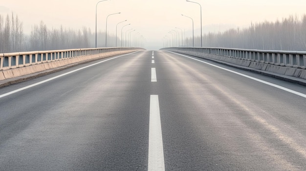 Photo empty highways and roads during an epidemic lockdown viewed from above