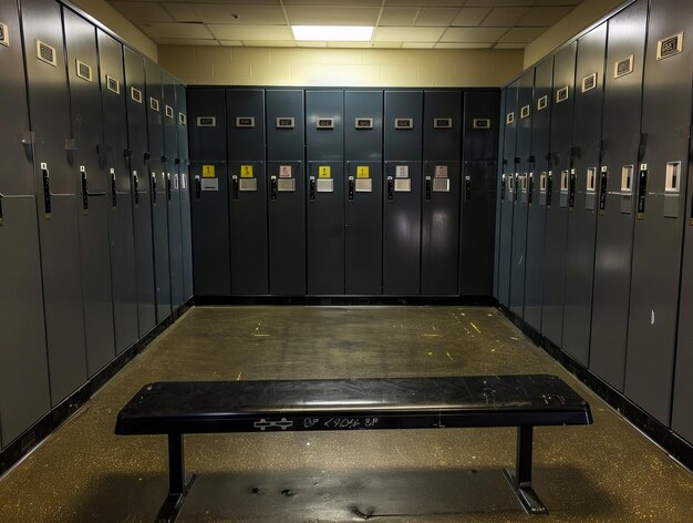 Empty locker room