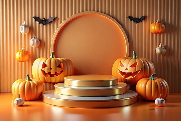 Empty Luxury Podium for Halloween Display 4K HD Photo