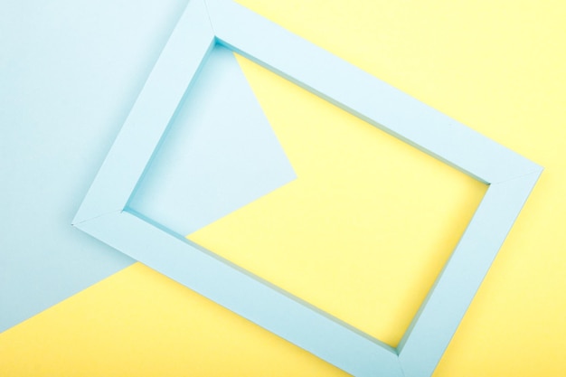 Empty mockup frame isolated on paper background