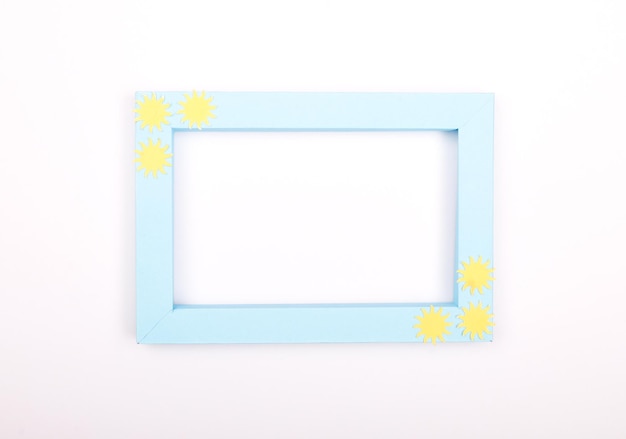 Empty mockup frame isolated on paper background